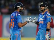 Kohli and Rohit Sharma added 230 runs for the second wicket at Kanpur
